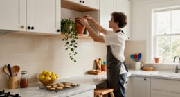 11 Clever Ideas For What To Do With The Awkward Space Above Kitchen Cabinets