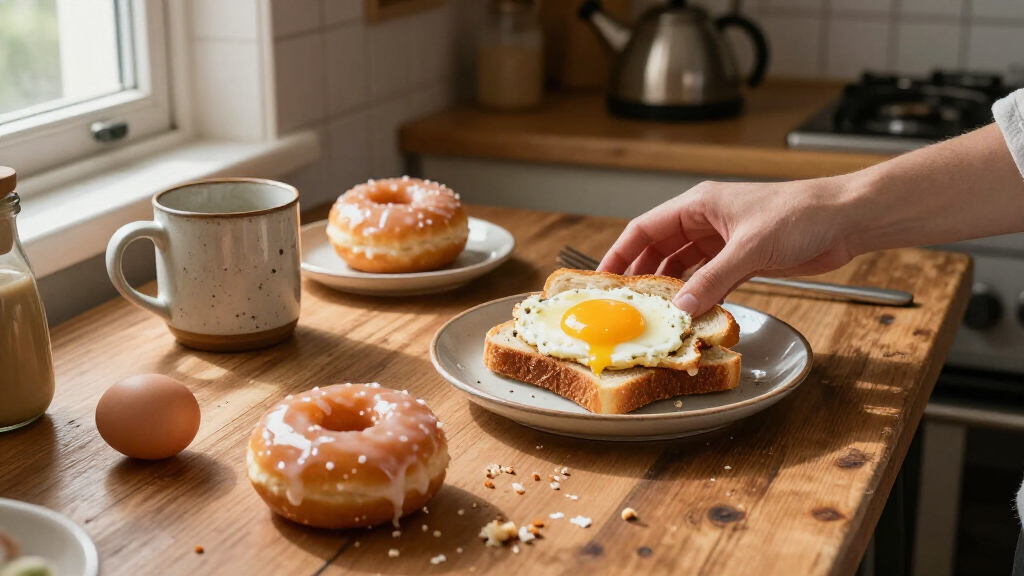 Donuts And Homemade Egg Sandwiches Too